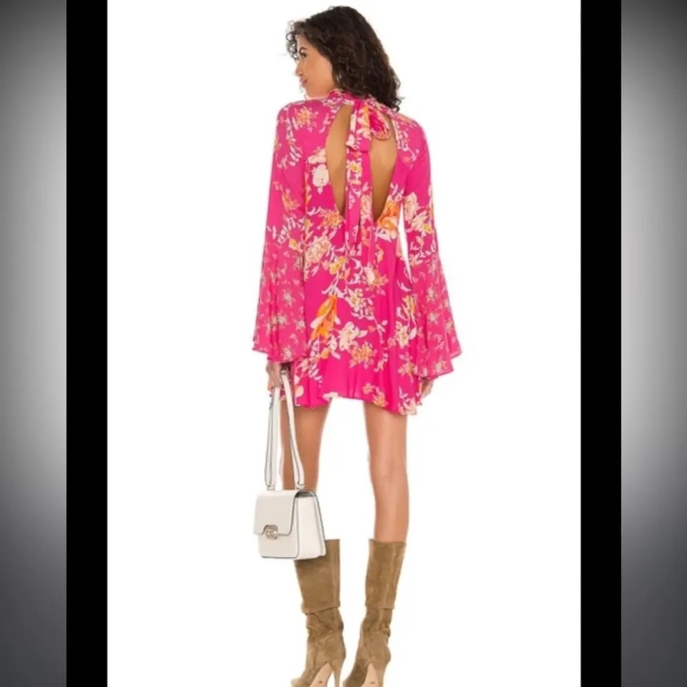 Free People Tate Tunic Retro Mini Dress in Lollipop Combo Pink - Picture 6 of 11